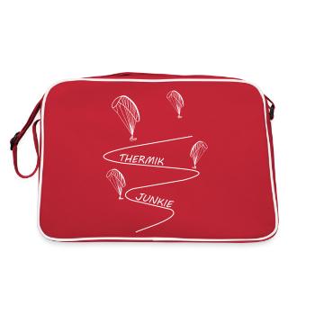 Gleitschirm Thermik Junkie - Retro Tasche - Rot/Weiß - Hinten