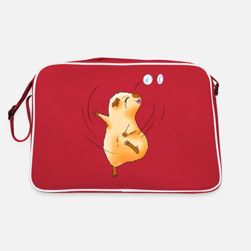 Glückliche Charlotte - Retro Tasche - Rot/Weiß