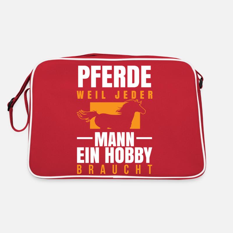 Pferd - Mann Hobby braucht Retro Tasche