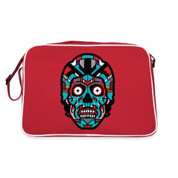 They Live Skull Alien Obey Obey T-Shirt Hoodie - Retro Bag - red/white - Back