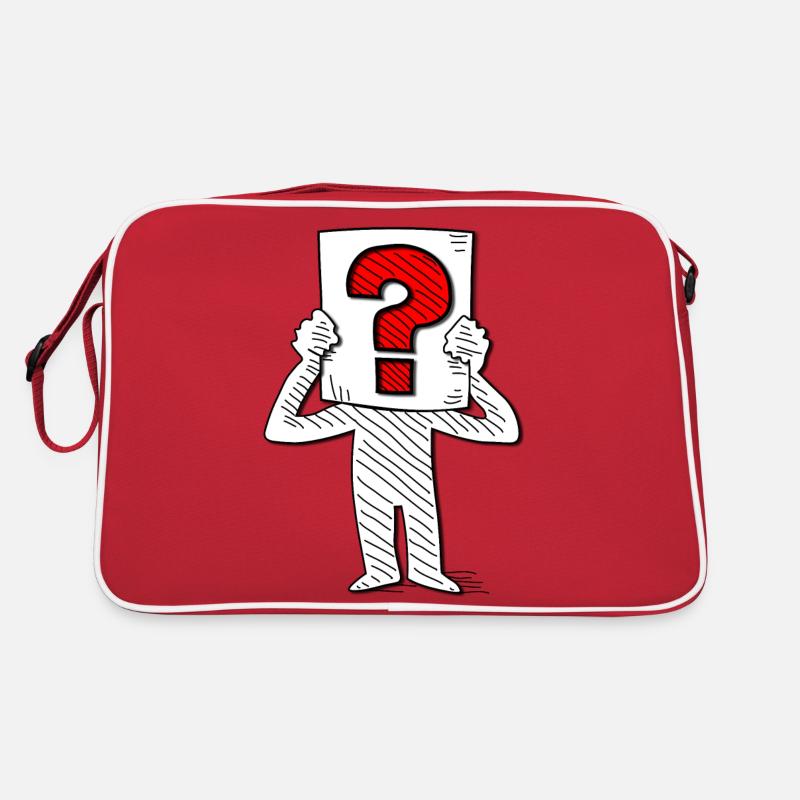 Question, point d’interrogation, auteur de questions, inconnu Sac Retro