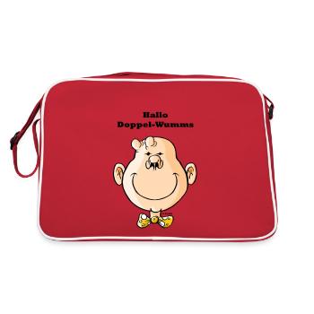 Beispiel Kopp Doppelwumms - Retro Tasche - Rot/Weiß - Hinten