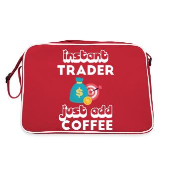 Bitcoin Trading Crypto Aktien - Retro Tasche - Rot/Weiß - Hinten