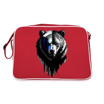 Grizzly #1 - Retro Tasche - Rot/Weiß - Hinten