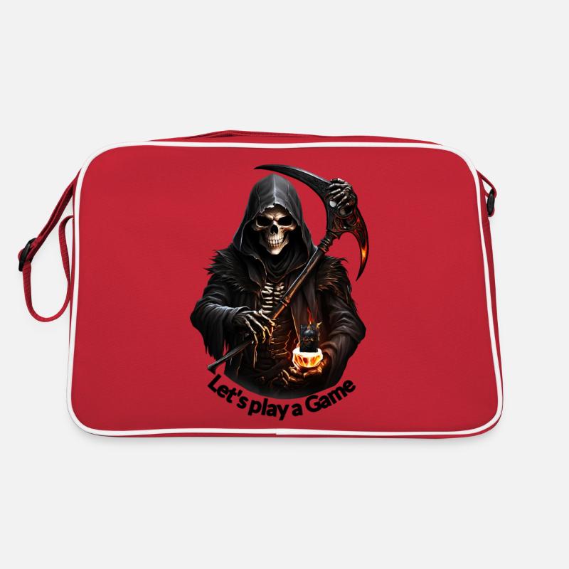 Spiel mit dem Sensenmann: Let's Play a Game Retro Tasche