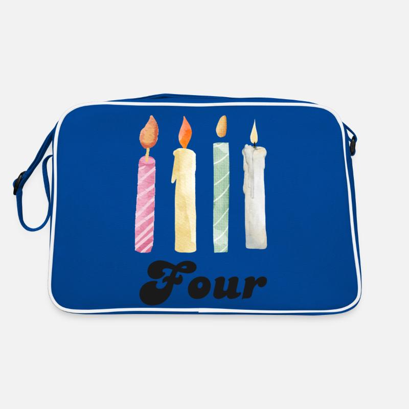 4e anniversaire bougie Sac Retro