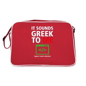 It Sounds Greek To Me - Humor Programmers 7 - Retro Bag - red/white - Back