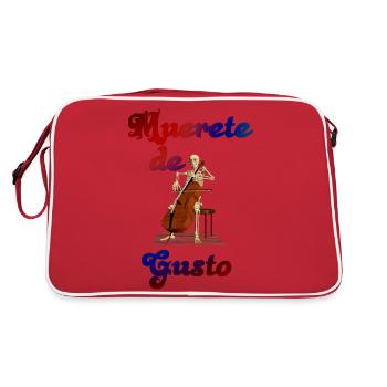 Orchester-Skelett - Retro Tasche - Rot/Weiß - Hinten