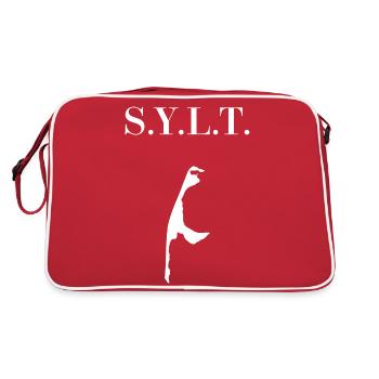 Sylt - Retro Tasche - Rot/Weiß - Hinten