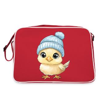 poulet mignon bébé enfants animal poussin dessin animé - Sac Retro - rouge/blanc - Dos