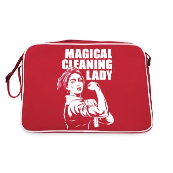 Design for enchanting cleaning angels - Retro Bag - red/white - Back