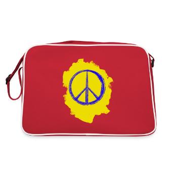 Solidarity Peace – Ukraine Colors - Retro Bag - red/white - Back