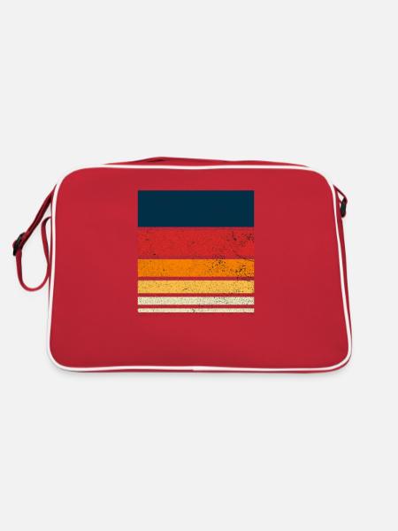 Customizable Retro Background - Retro Bag - red/white - Back