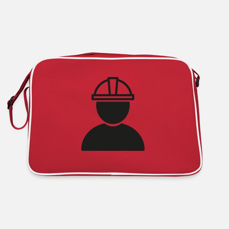 Engineer Construction Worker Symbol Icon Retro Bag