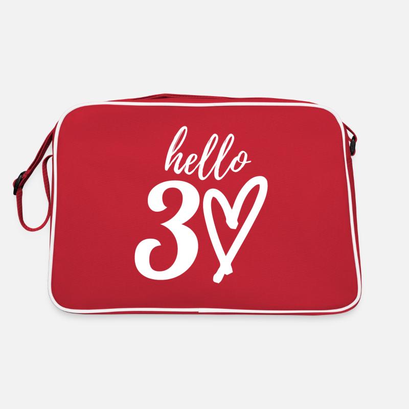 hallo 30. 30. Geburtstag Retro Tasche