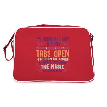 adhd, adhd brain, tabs, - Retro Bag - red/white - Back