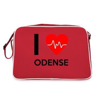 J'aime Odense - J'adore Odense - Sac Retro - rouge/blanc - Dos
