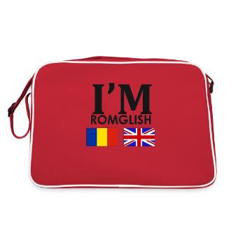 Romanian + English = - Retro Bag - red/white - Back