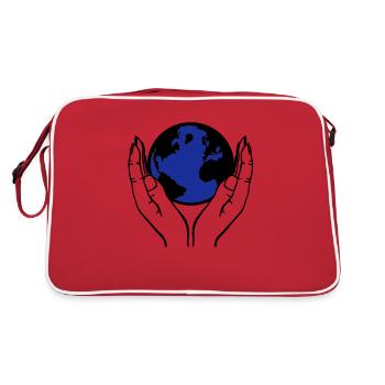 monde dans les mains - Sac Retro - rouge/blanc - Dos