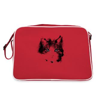 Yeux chat - Sac Retro - rouge/blanc - Dos
