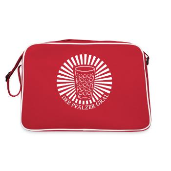 der pfälzer gral - Retro Tasche - Rot/Weiß - Hinten