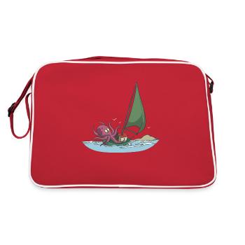 Voilier Voilier avec pieuvre cadeau - Sac Retro - rouge/blanc - Dos