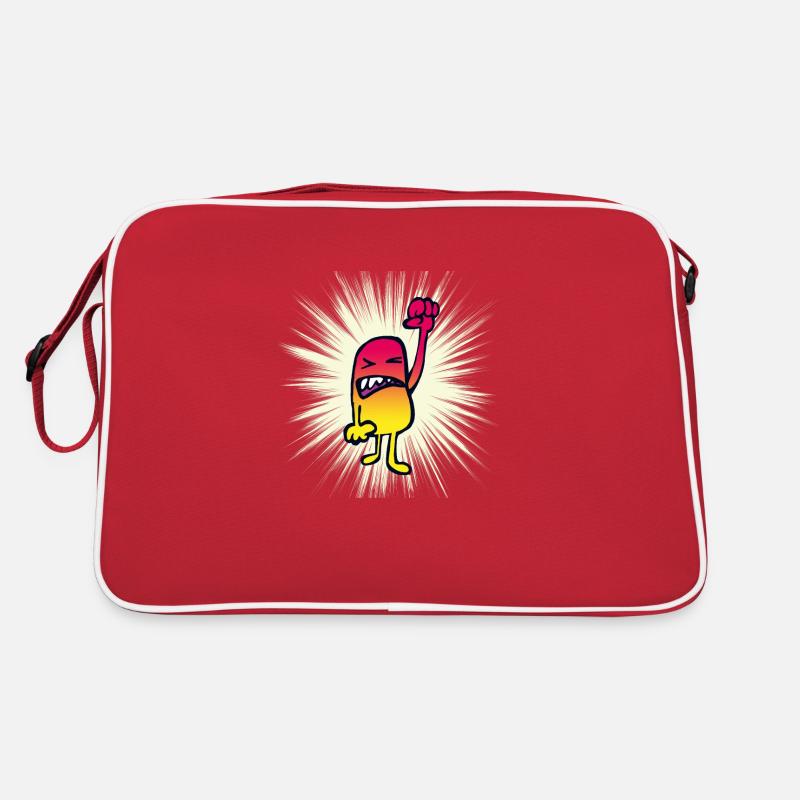 Wut-Boy - Retro Tasche - Rot/Weiß