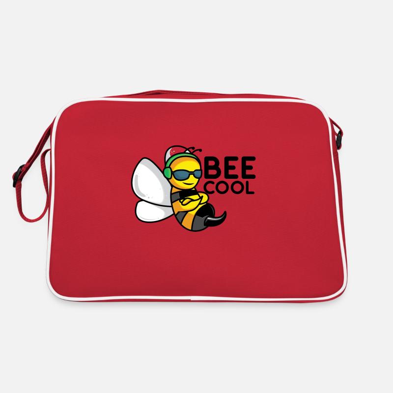 Die coole Biene "BEE COOL" Geschenk Retro Tasche