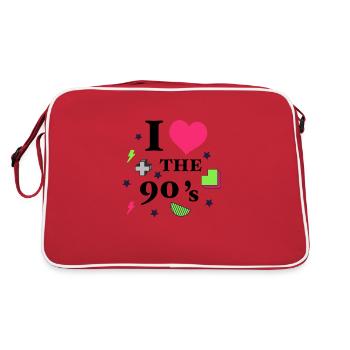 I Love the 90's 90s 90s - Retro Bag - red/white - Back