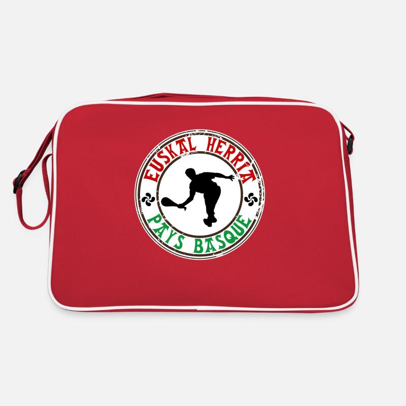 pelote basque 03 - Sac Retro - rouge/blanc