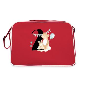 2e anniversaire, deux ans, deuxième anniversaire, deuxième jour - Sac Retro - rouge/blanc - Dos