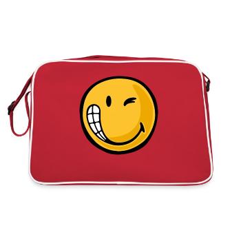 Smiley dude - Retro Bag - red/white - Back