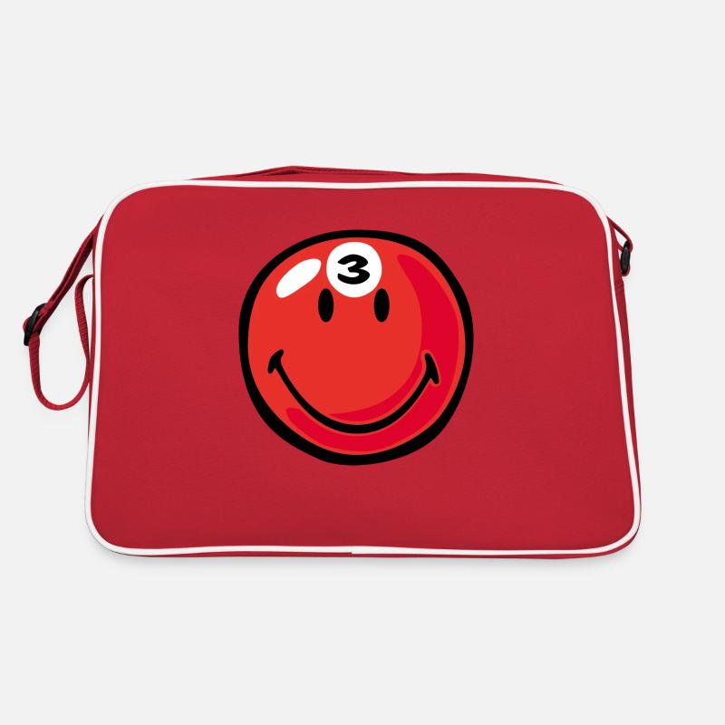 Smiley Pool Ball 3 Sac Retro