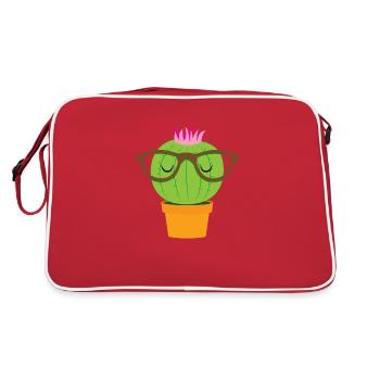 Nerdi little cacti - Retro Bag - red/white - Back