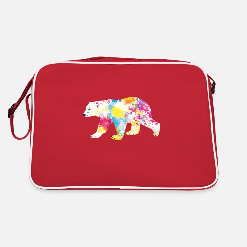 polar bear Retro Tasche