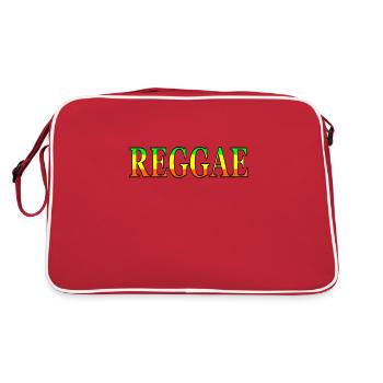 REGGAE music music style reggae music rastafari - Retro Bag - red/white - Back