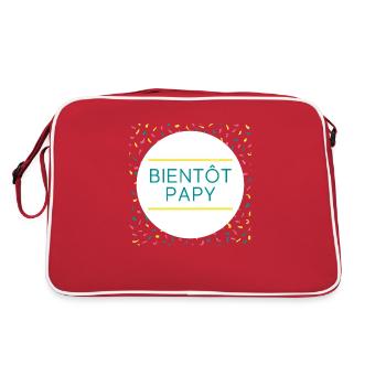 Bientôt papy - Sac Retro - rouge/blanc - Dos