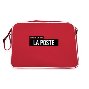 colis perdu laposte La Poste courrier livraison - Sac Retro - rouge/blanc - Dos
