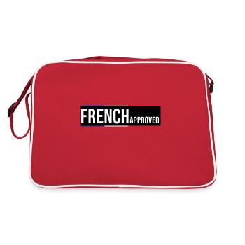 French approved France blue white red flag - Retro Bag - red/white - Back
