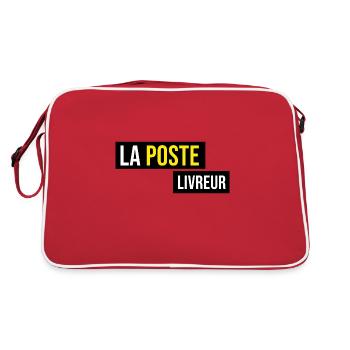 La poste livraison colis courrier facteur laposte - Sac Retro - rouge/blanc - Dos