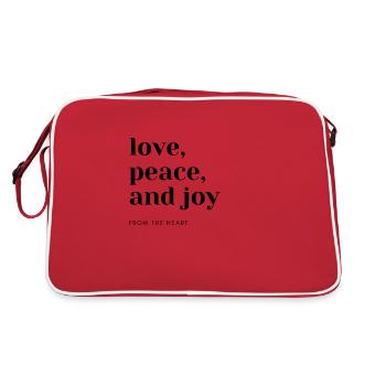 love peace and joy - Sac Retro - rouge/blanc - Dos