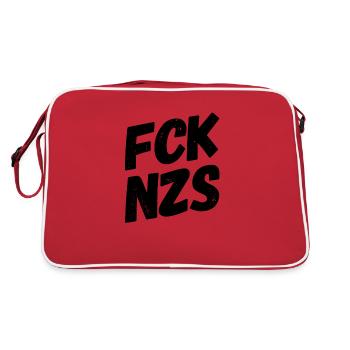 Nazis raus - Retro Tasche - Rot/Weiß - Hinten