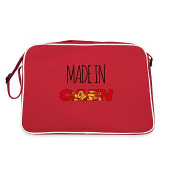 Caen Made in Normandy - Retro Tasche - Rot/Weiß - Hinten