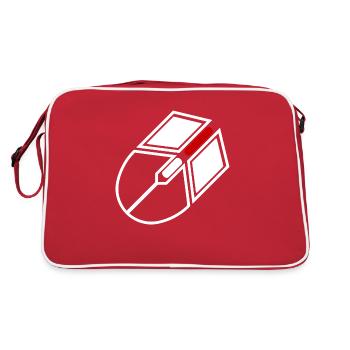 PC Gamer Maus Gaming Zocken - Retro Tasche - Rot/Weiß - Hinten