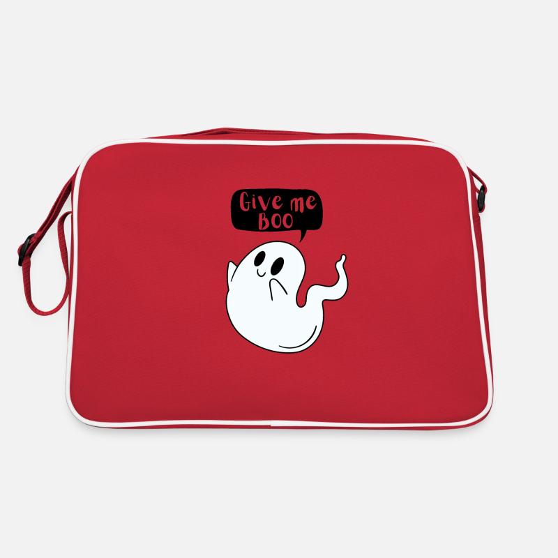 Netter Halloween-Geistergeist - Retro Tasche - Rot/Weiß