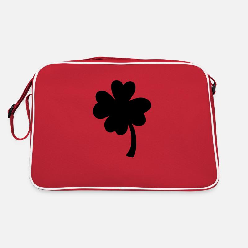 Vierblättriges Kleeblatt - Glück - Saint Patrick Retro Tasche