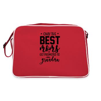 only the best moms get promoted to grandma - Retro Bag - red/white - Back