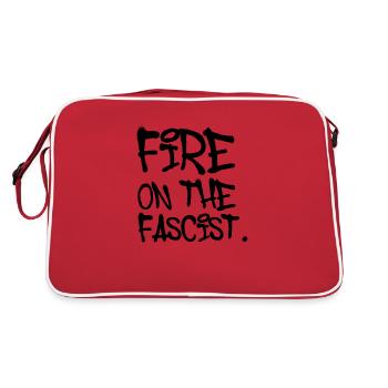 Fire on The Fascist - Retro Bag - red/white - Back