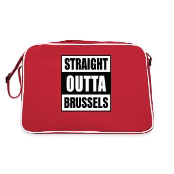 Straight outta Brussels - Sac Retro - rouge/blanc - Dos