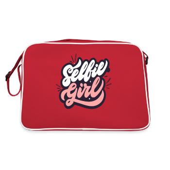 Fille de selfie - Sac Retro - rouge/blanc - Dos